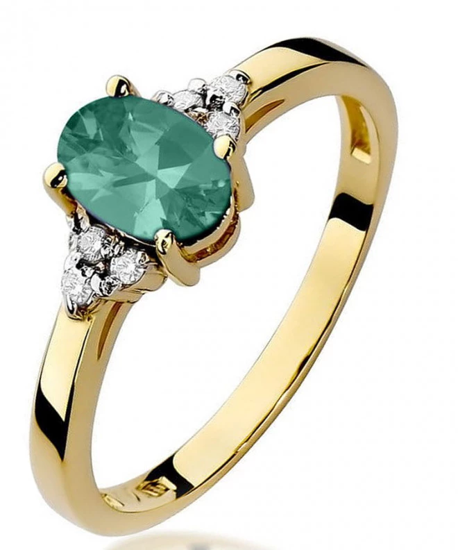 Bonore - Gold 585 - Emerald 0,8 ct ring 98537