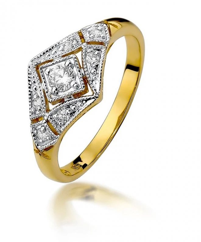 Bonore - Gold 585 - Diamond 0,1 ct ring 87202