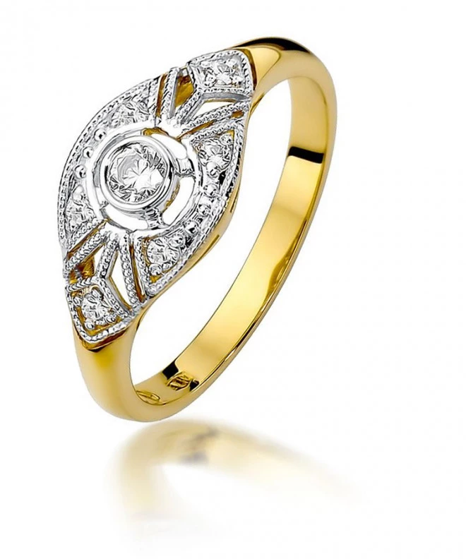 Bonore - Gold 585 - Diamond 0,1 ct ring 87203