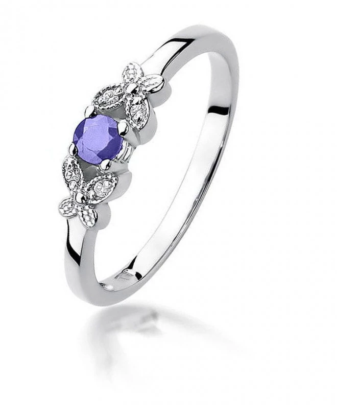 Bonore - White Gold 585 - Tanzanite 0,15 ct ring 126567