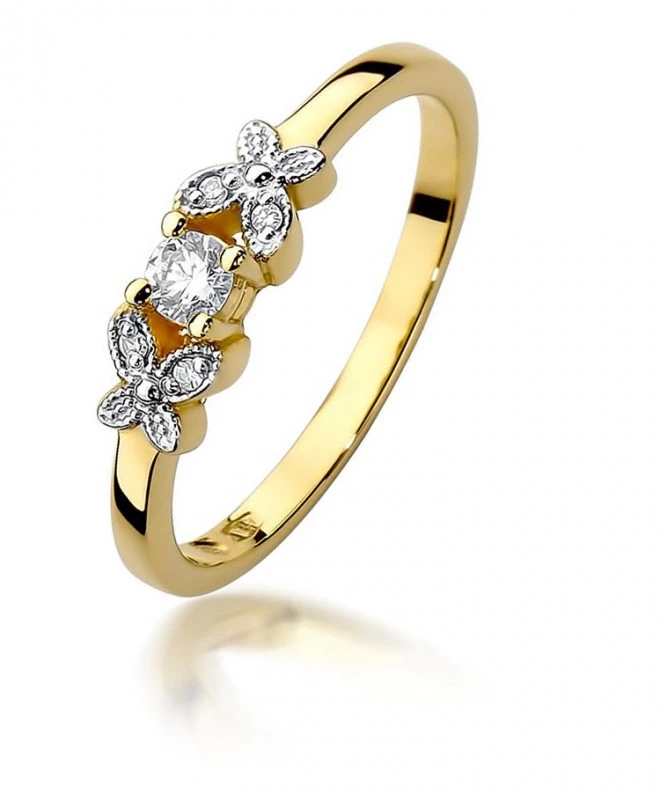 Bonore - Gold 585 - Diamond 0,1 ct ring 86173