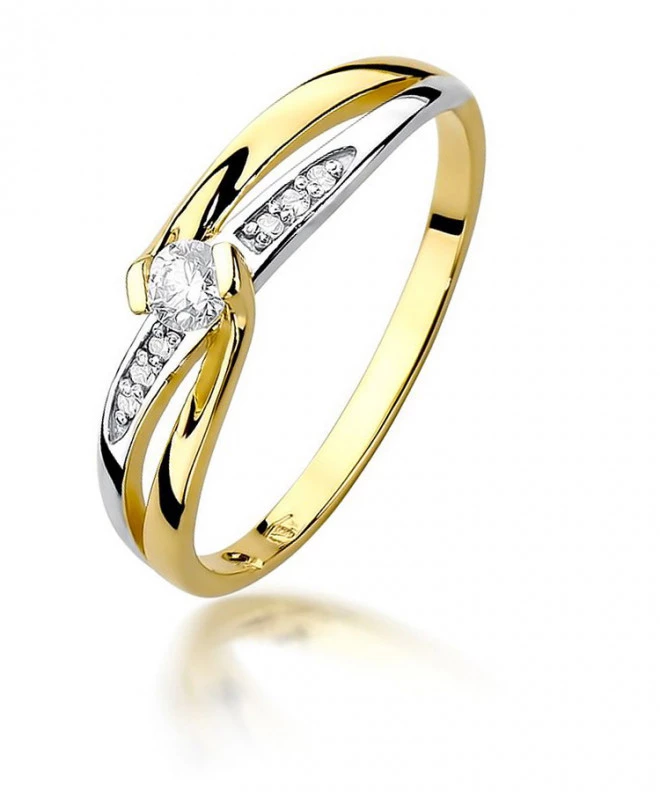 Bonore - Gold 585 - Diamond 0,1 ct ring 86174