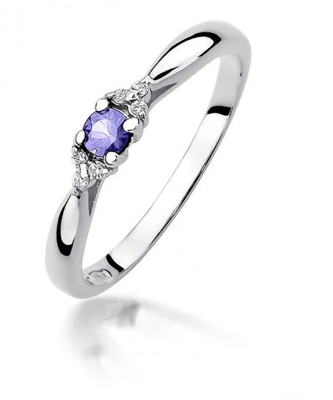 Bonore - White Gold 585 - Tanzanite 0,15 ct ring 126568