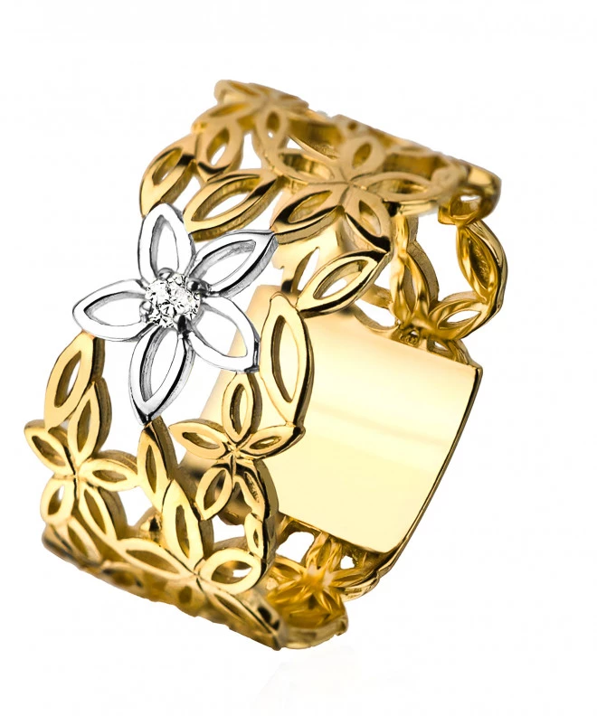 Bonore - Gold 585 - Cubic Zirconia ring 137179