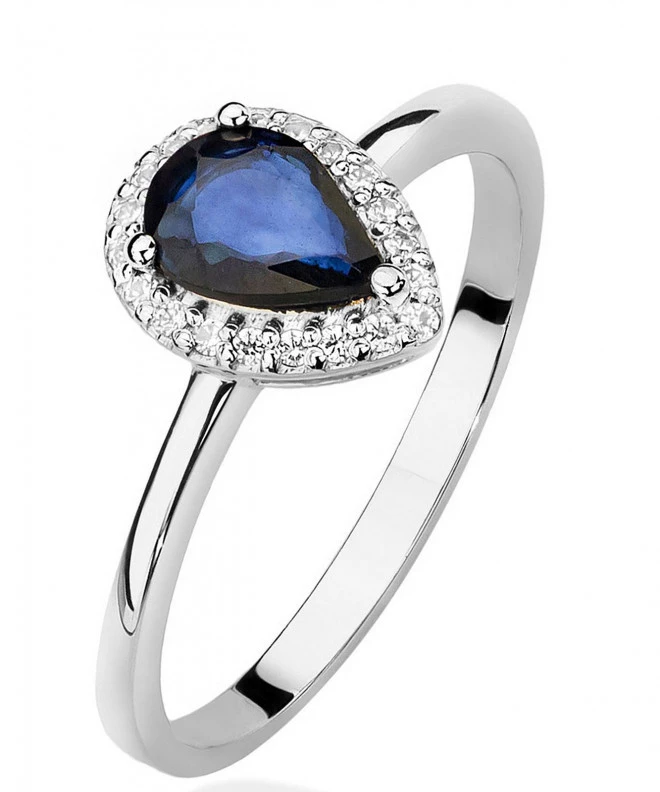 Bonore - White Gold 585 - Sapphire 0,6 ct ring 124425