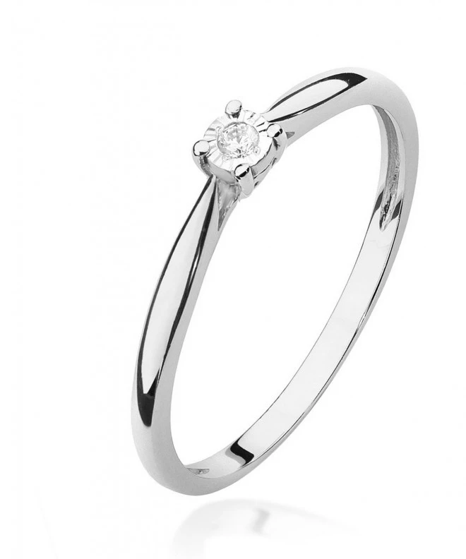 Bonore - White Gold 585 - Diamond 0,01 ct ring 107834