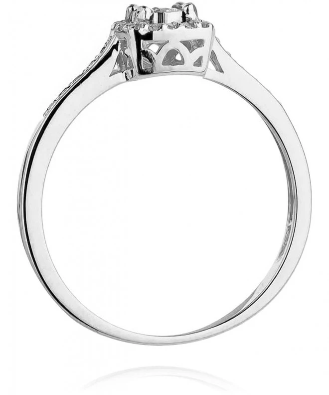 Bonore - White Gold 585 - Diamond 0,08 ct ring 114100