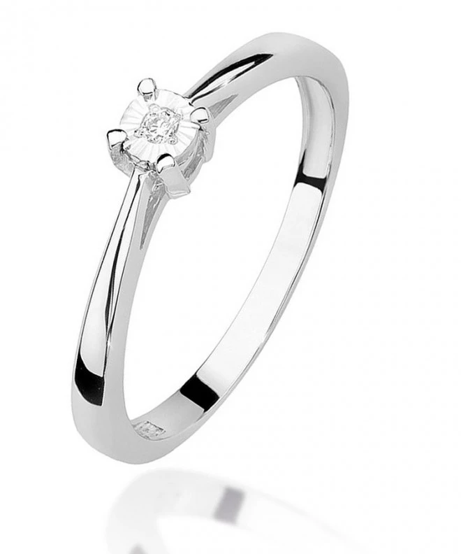 Bonore - White Gold 585 - Diamond 0,02 ct ring 107836
