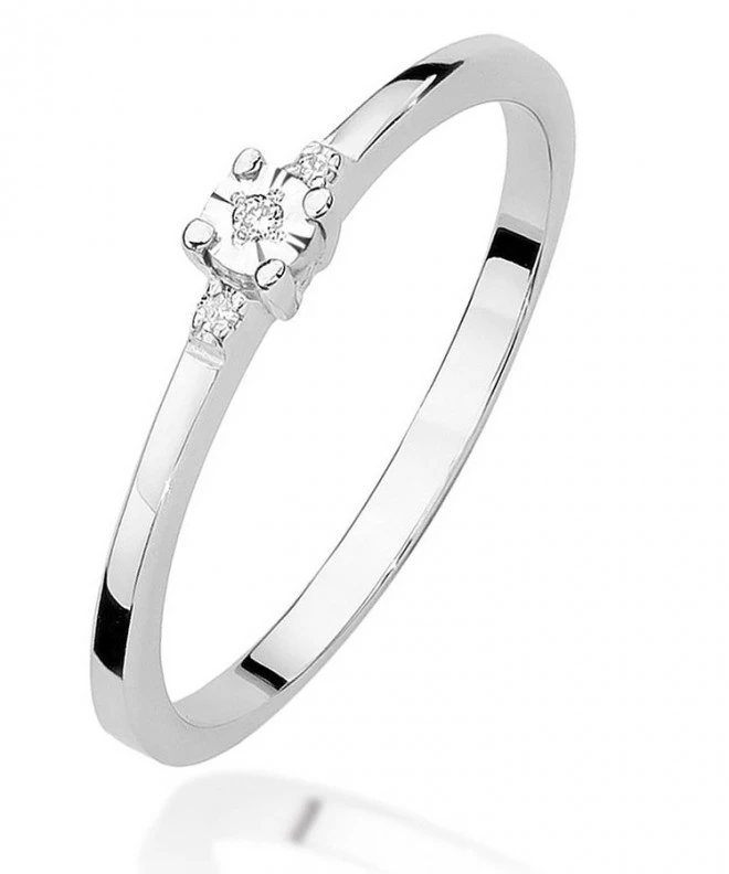 Bonore - White Gold 585 - Diamond 0,0086 ct ring 107837