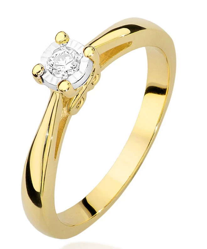 Bonore - Gold 585 - Diamond 0,08 ct ring 85140