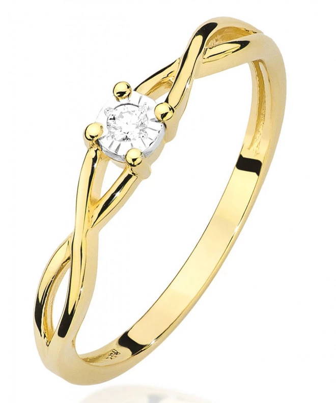 Bonore - Gold 585 - Diamond 0,03 ct ring 82061