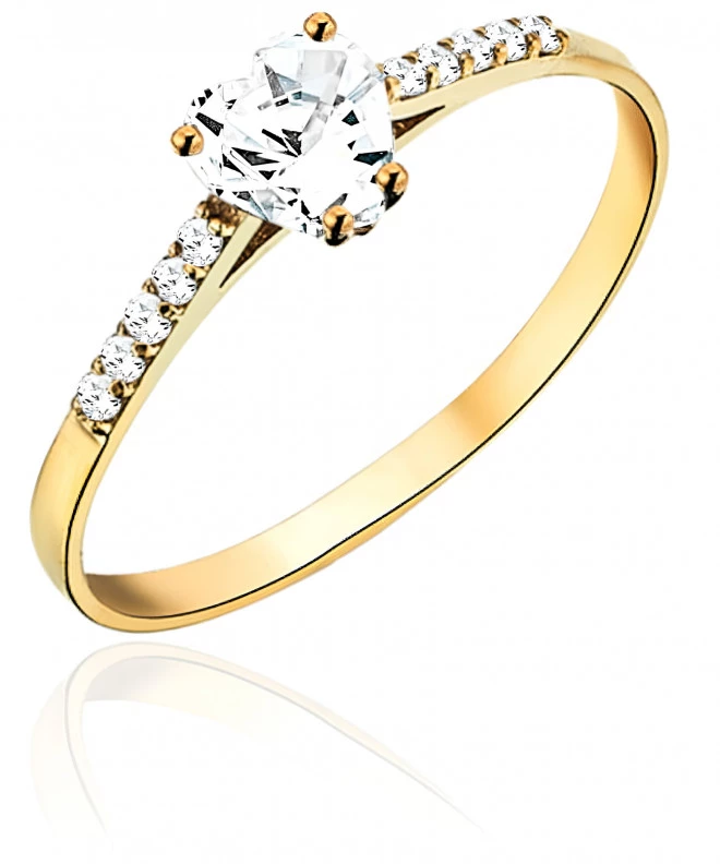 Bonore - Gold 585 - Cubic Zirconia ring 140090
