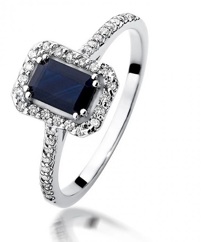 Bonore - White Gold 585 - Sapphire 0,6 ct ring 123429