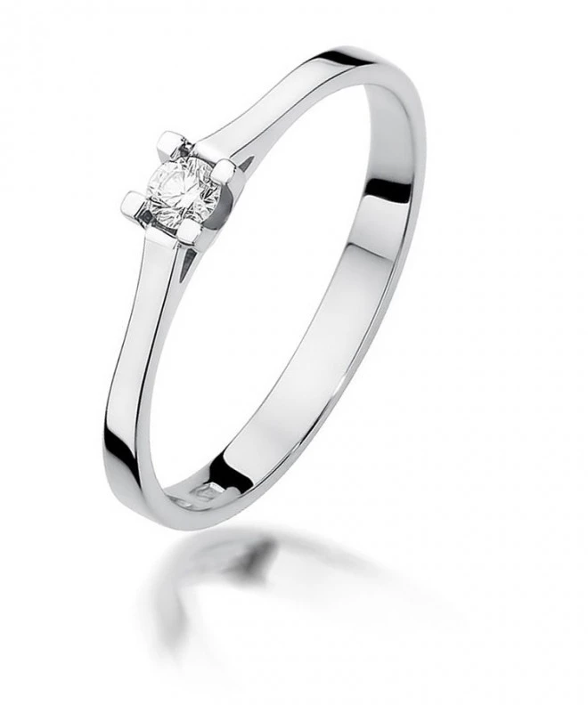 Bonore - White Gold 585 - Diamond 0,09 ct ring 110908