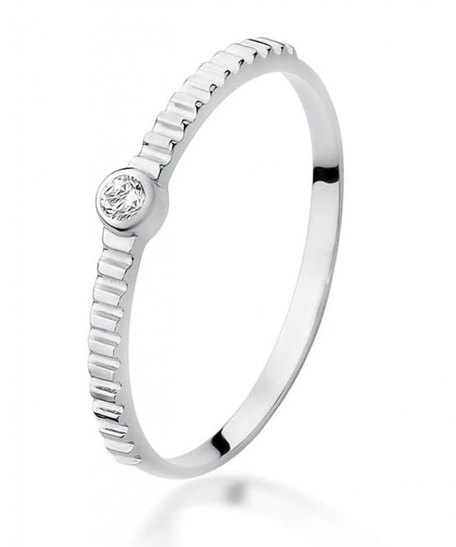 Bonore - White Gold 585 - Diamond 0,04 ct ring 107842