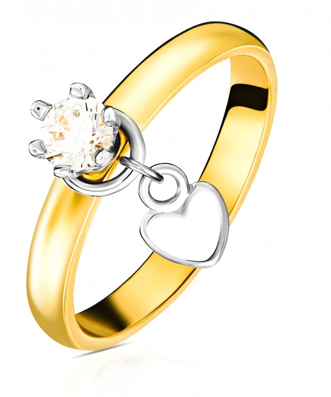 Bonore - Gold 585 - Cubic Zirconia ring 135192