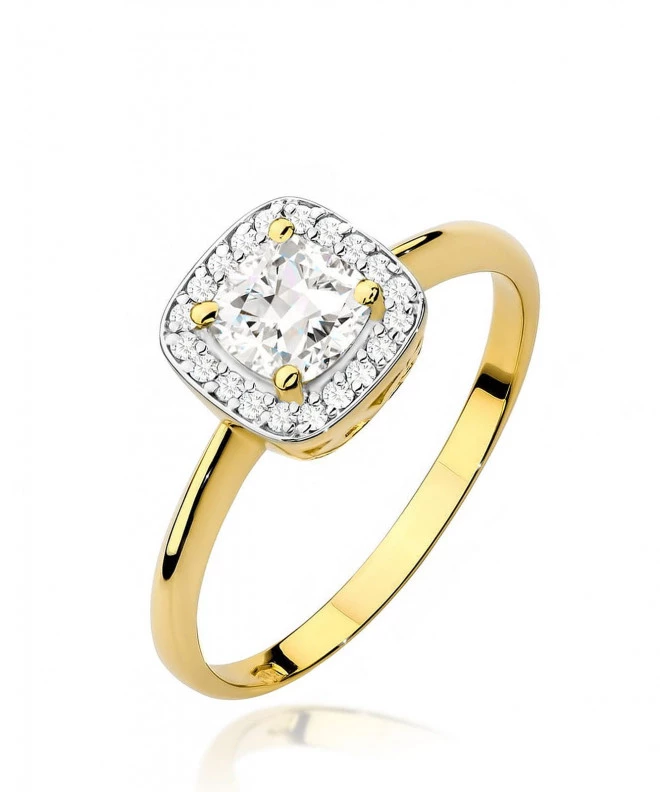 Bonore - Gold 585 - White Sapphire 0,7 ct ring 98503