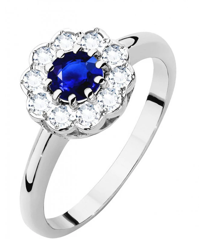 Bonore - White Gold 585 - Sapphire 0,5 ct ring 124428
