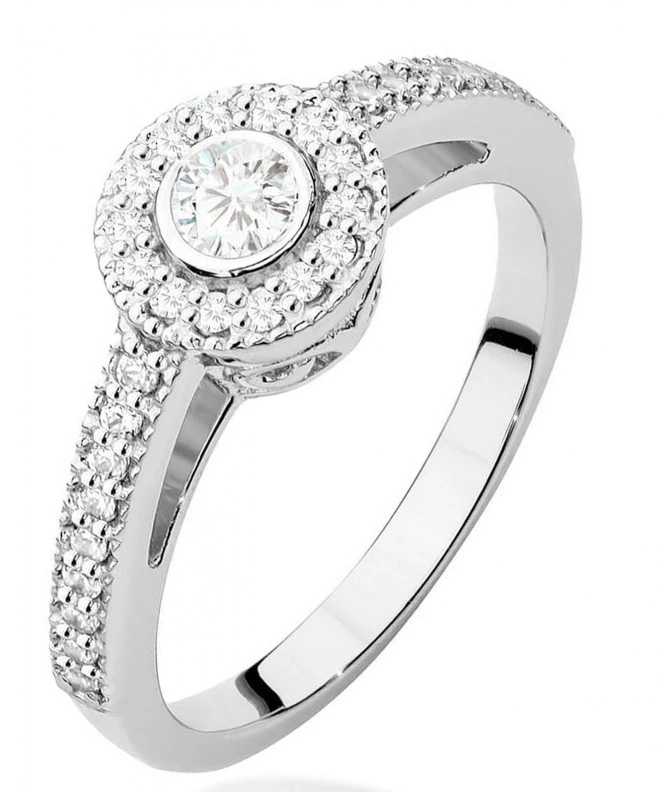 Bonore - White Gold 585 - Diamond 0,15 ct ring 116216