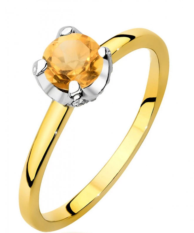 Bonore - Gold 585 - Citrine 0,5 ct ring 93380
