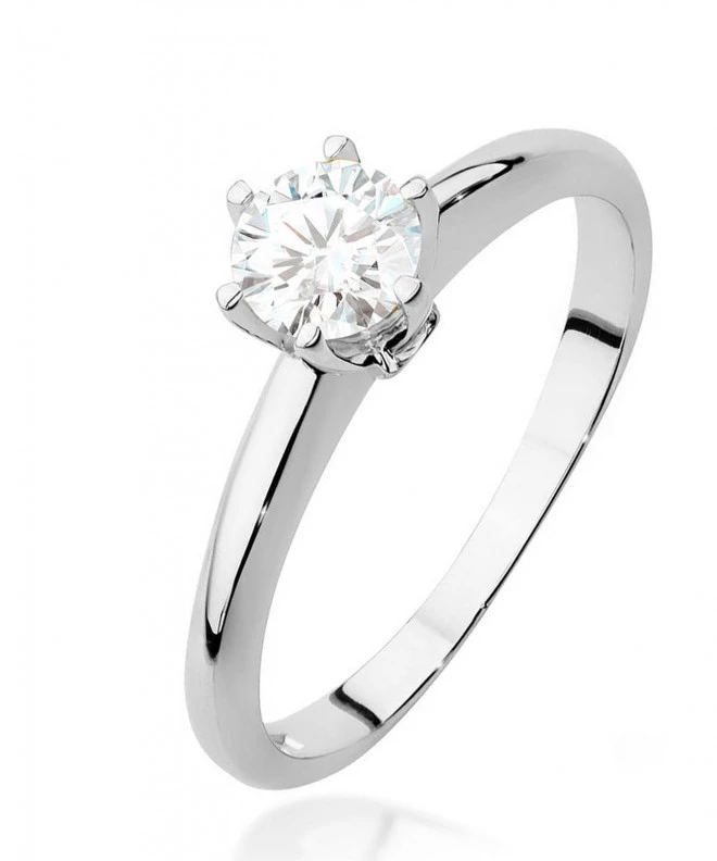 Bonore - White Gold 585 - White Sapphire 0,6 ct ring 124432