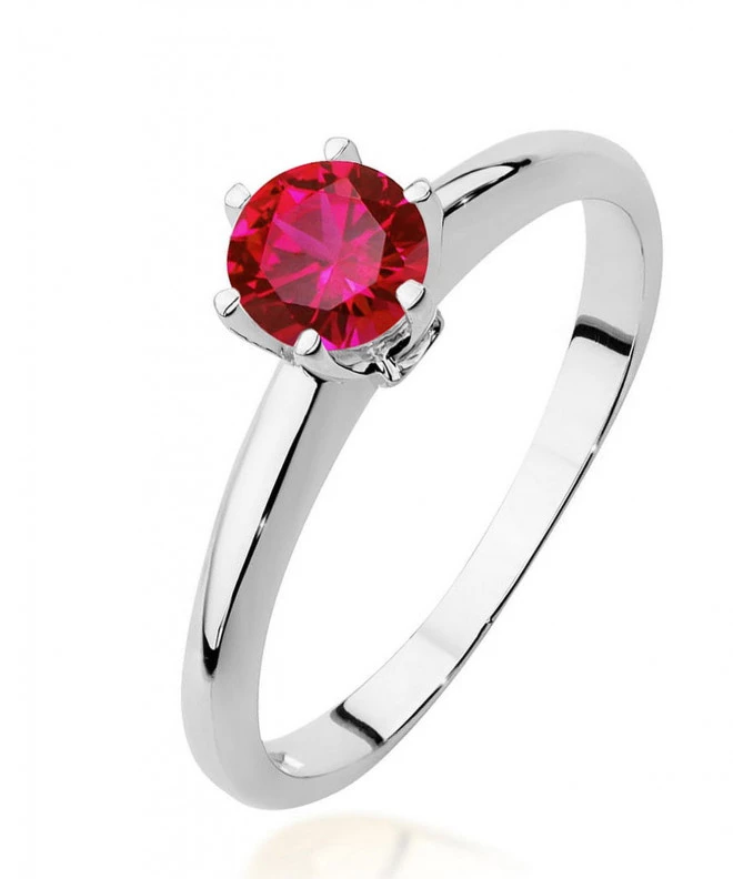 Bonore - White Gold 585 - Ruby 0,6 ct ring 122382