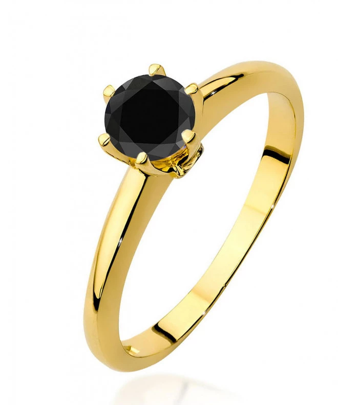 Bonore - Gold 585 - Black Diamond 0,5 ct ring 93391