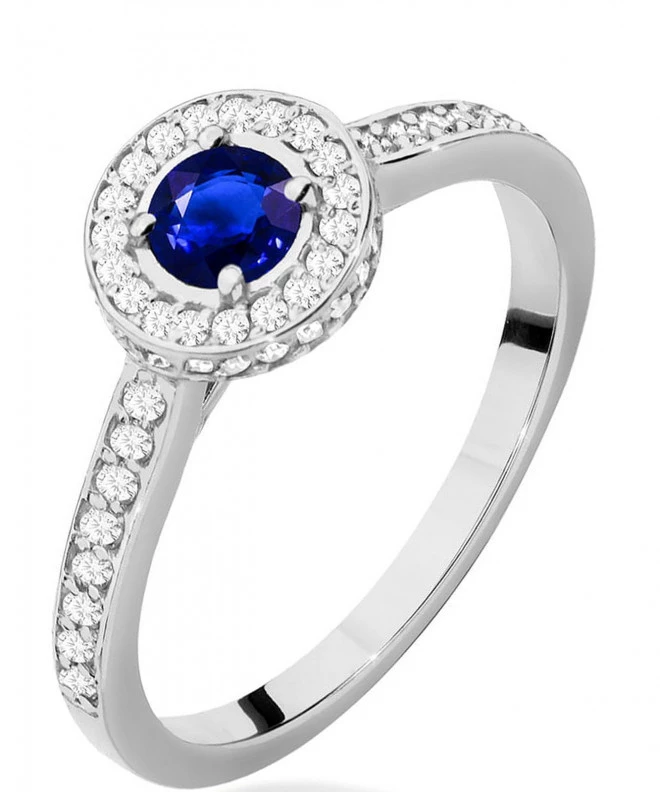 Bonore - White Gold 585 - Sapphire 0,3 ct ring 124434
