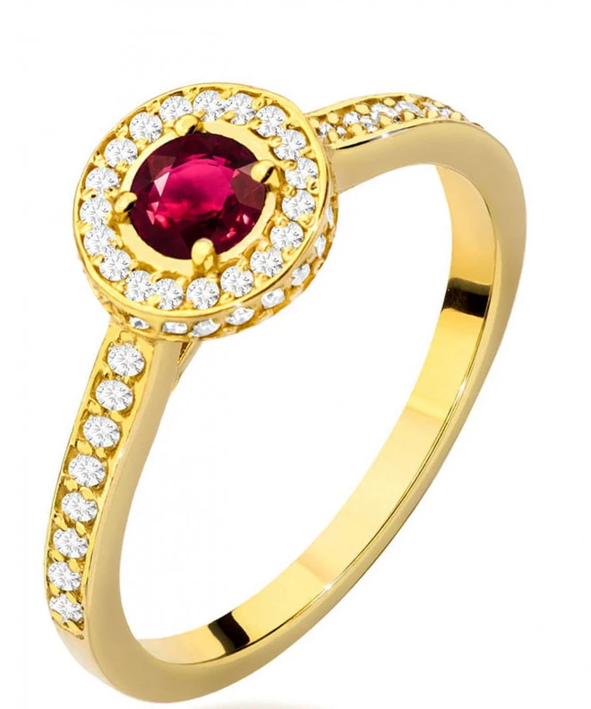 Bonore - Gold 585 - Ruby 0,35 ct ring 96458