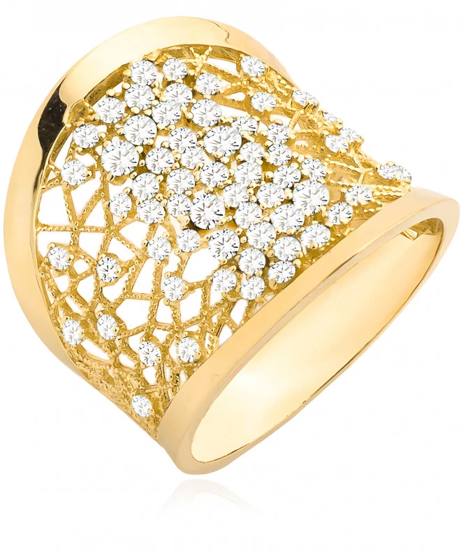 Bonore - Gold 585 - Cubic Zirconia ring 145413