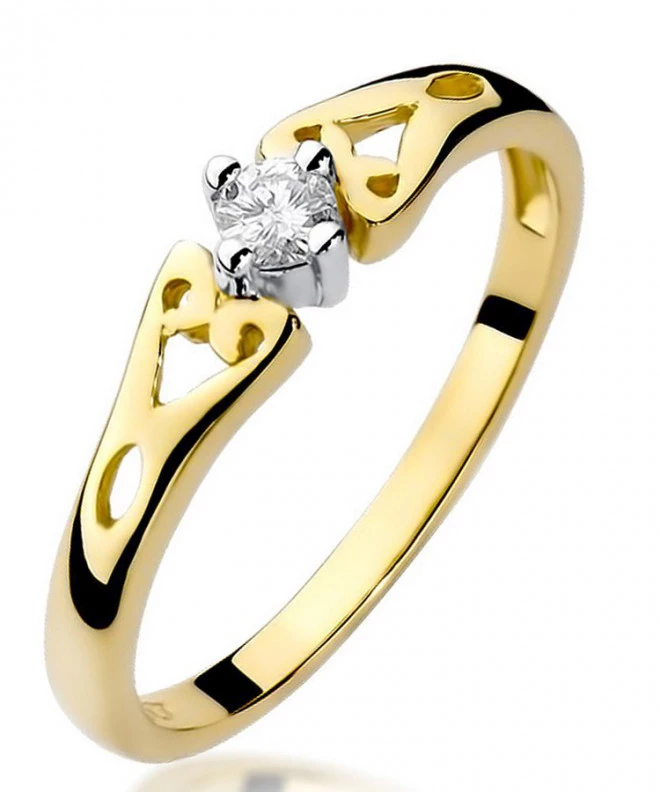 Bonore - Gold 585 - Diamond 0,1 ct ring 82069