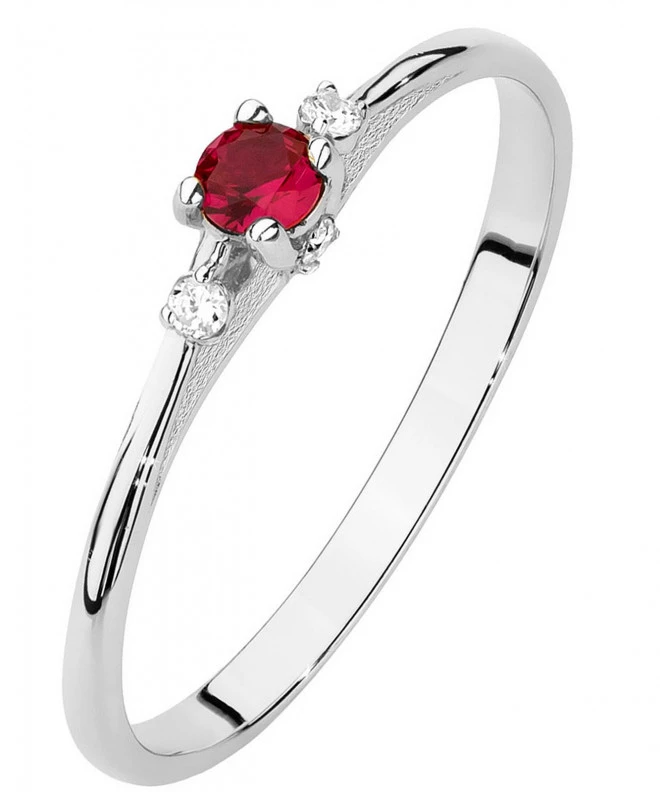Bonore - White Gold 585 - Ruby 0,15 ct ring 120338