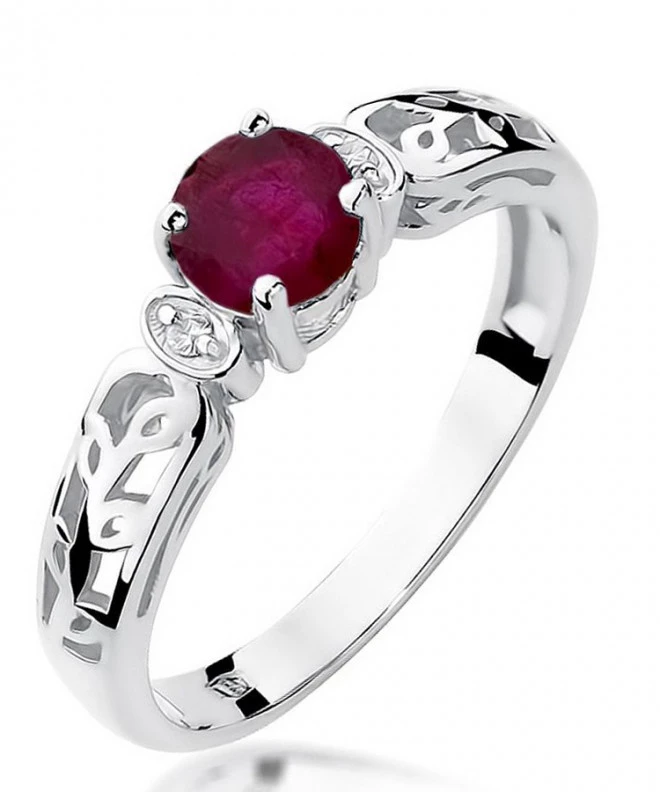 Bonore - White Gold 585 - Ruby 0,6 ct ring 121338