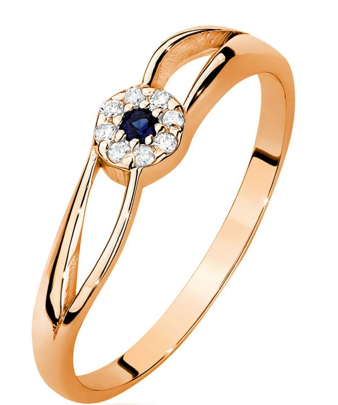 Bonore - Rose Gold 585 - Sapphire 0,03 ct ring 104784