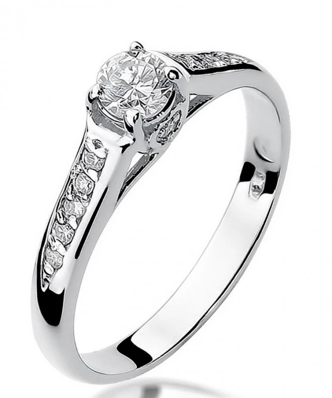 Bonore - White Gold 585 - Diamond 0,23 ct ring 115124