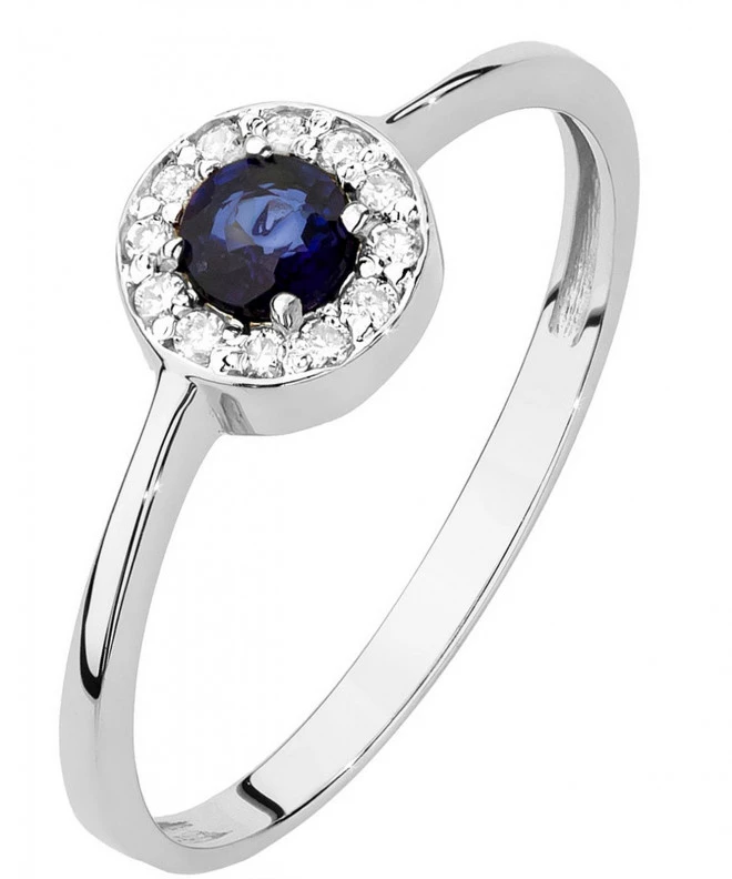 Bonore - White Gold 585 - Sapphire 0,3 ct ring 122386