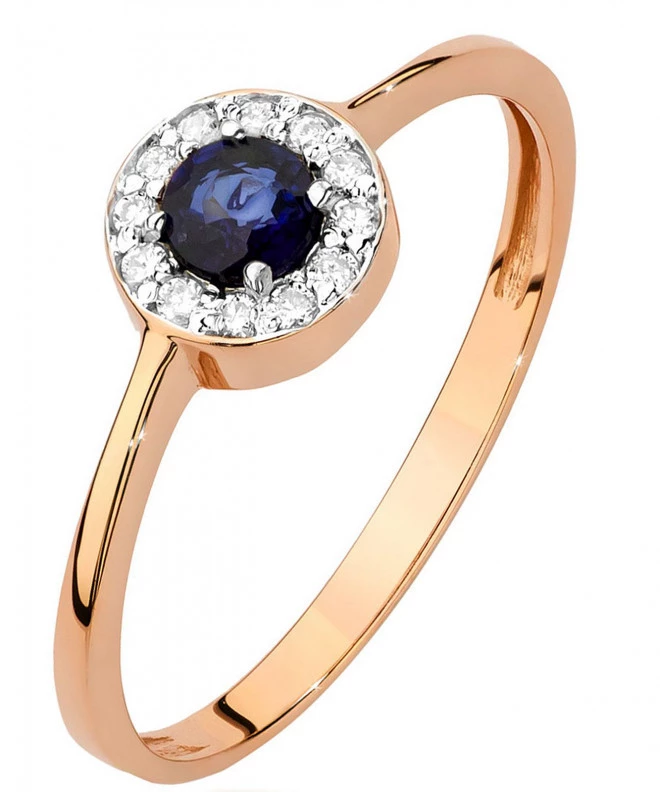 Bonore - Rose Gold 585 - Sapphire 0,3 ct ring 104785