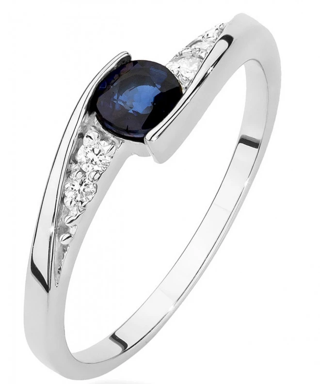 Bonore - White Gold 585 - Sapphire 0,3 ct ring 122387