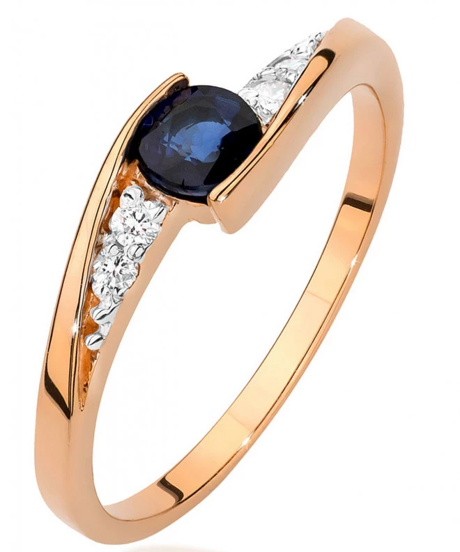 Bonore - Rose Gold 585 - Sapphire 0,3 ct ring 105776