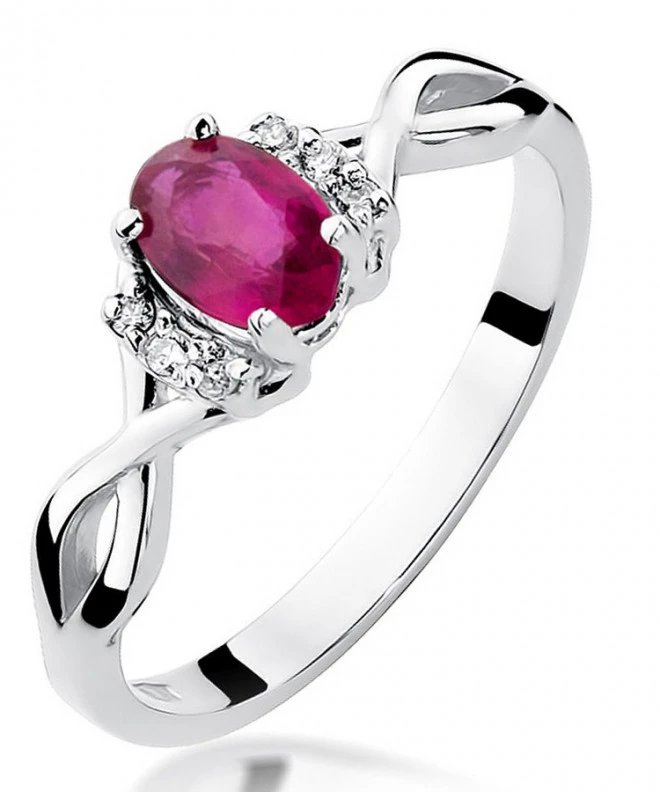 Bonore - White Gold 585 - Ruby 0,6 ct ring 121340