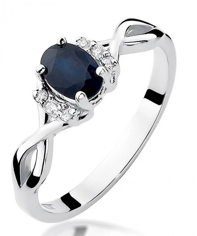 Bonore - White Gold 585 - Sapphire 0,7 ct ring 122398