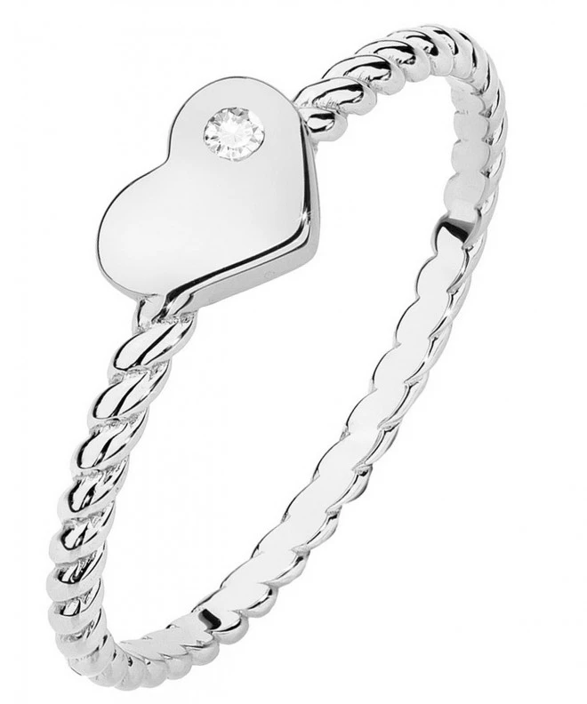 Bonore - White Gold 585 - Diamond 0,03 ct ring 106809