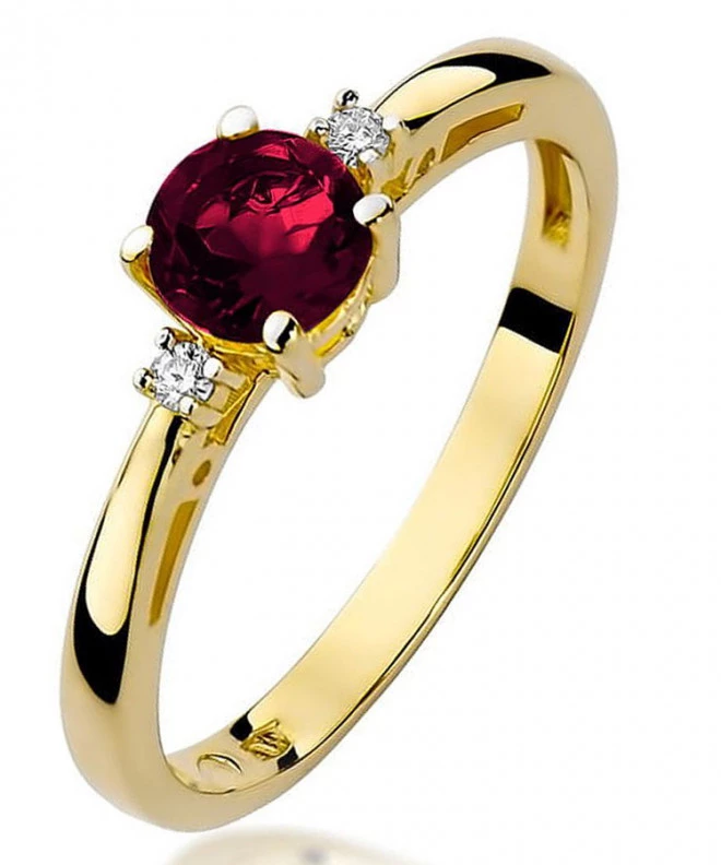 Bonore - Gold 585 - Garnet 0,5 ct ring 93400
