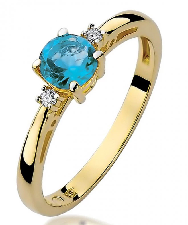Bonore - Gold 585 - Topaz 0,5 ct ring 100659