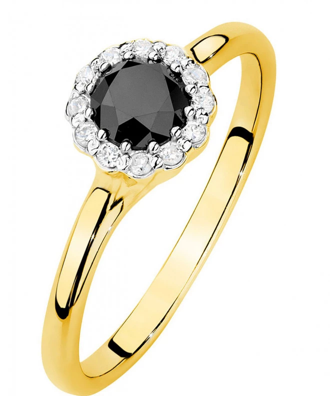 Bonore - Gold 585 - Black Diamond 0,5 ct ring 93384