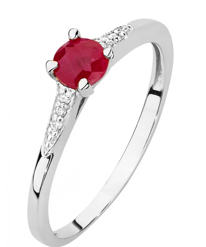 Bonore - White Gold 585 - Ruby 0,3 ct ring 120341