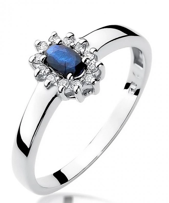 Bonore - White Gold 585 - Sapphire 0,3 ct ring 122399