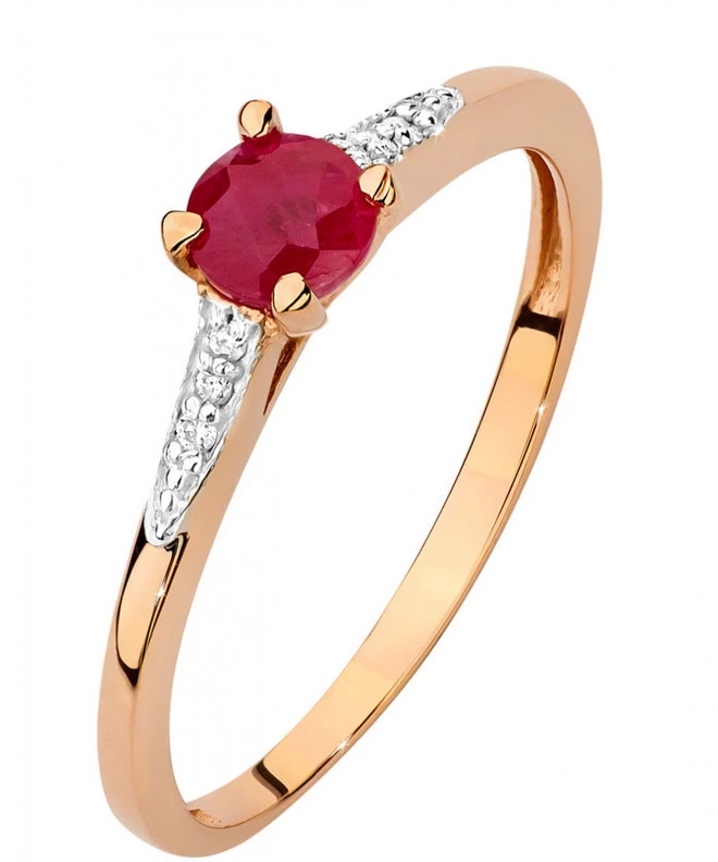 Bonore - Rose Gold 585 - Ruby 0,3 ct ring 104779
