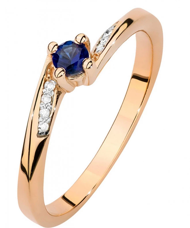 Bonore - Rose Gold 585 - Sapphire 0,15 ct ring 105778