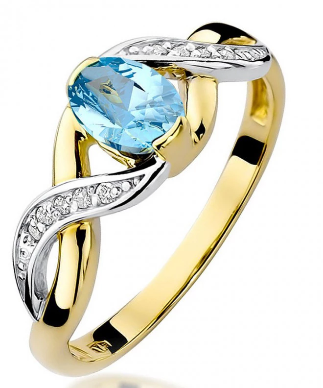 Bonore - Gold 585 - Topaz 0,5 ct ring 100664